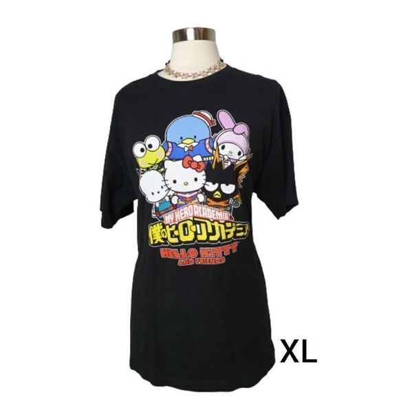 My Hero Academia T-Shirt Hello Kitty Sanrio Mashup Over Logo XL NWOT - Picture 1 of 6